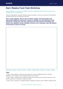Free Food Chains Drawing Sheet | Year 4 Greater Depth | BookFlik