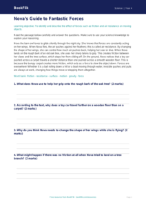Free Forces Comprehension | Year 4 Core | BookFlik