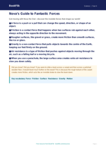 Free Forces Poster | Year 4 Science Worksheet | BookFlik
