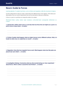 Free Forces Writing Frame | Year 4 Core | BookFlik