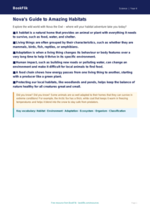Free Habitats Poster | Year 4 Science Worksheet | BookFlik