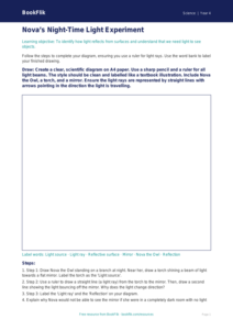Free Light Drawing Sheet | Year 4 Greater Depth | BookFlik