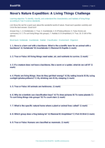 Free Living Things Quiz | Year 4 Greater Depth | BookFlik
