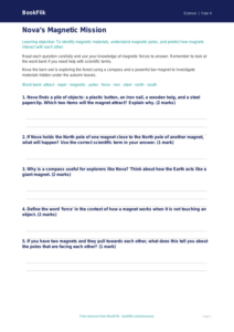 Free Magnets Worksheet | Year 4 Core | BookFlik