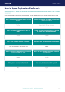 Free Space Flashcards | Year 4 Core | BookFlik