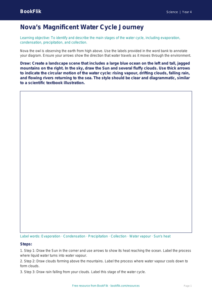 Free Water Cycle Drawing Sheet | Year 4 Greater Depth | BookFlik