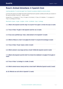 Free Animals Quiz | Year 4 Core | BookFlik