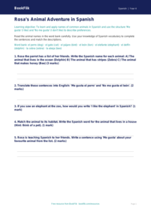 Free Animals Worksheet | Year 4 Core | BookFlik