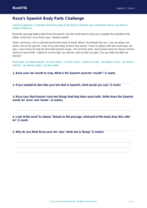 Free Body Parts Track Sheet | Year 4 Core | BookFlik