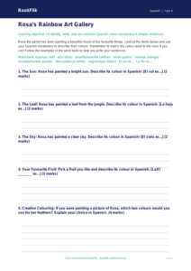 Free Colours Template | Year 4 Core | BookFlik