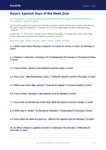 Free Days Of The Week Quiz | Year 4 Core | BookFlik