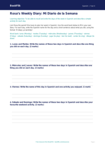 Free Days Of The Week Template | Year 4 Core | BookFlik