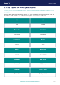 Free Greetings Flashcards | Year 4 Core | BookFlik