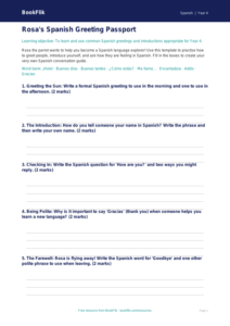 Free Greetings Template | Year 4 Core | BookFlik