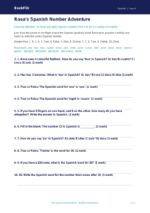 Free Numbers Quiz | Year 4 Math Worksheet | BookFlik