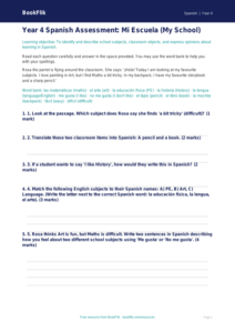 Free Year 4 Assessment Worksheet | Core Skills | BookFlik