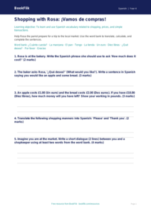 Free Shopping Worksheet | Year 4 Core | BookFlik