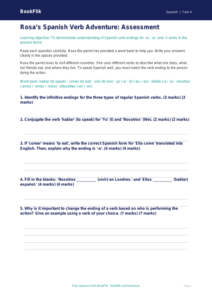 Free Verbs And Tenses Assessment | Year 4 Core | BookFlik