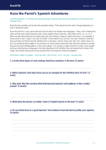 Free Verbs And Tenses Comprehension | Year 4 Core | BookFlik