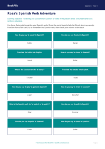 Free Verbs And Tenses Flashcards | Year 4 Core | BookFlik