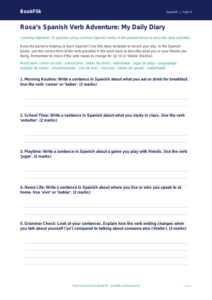 Free Verbs And Tenses Template | Year 4 Core | BookFlik