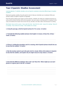 Free Weather Assessment | Year 4 Core | BookFlik