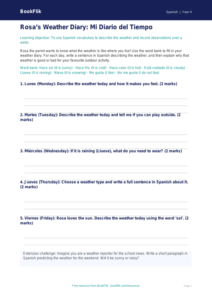 Free Weather Template | Year 4 Core | BookFlik