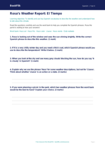 Free Weather Worksheet | Year 4 Core | BookFlik