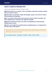 Free Abstract Art Poster | Grade 3 | Art | BookFlik