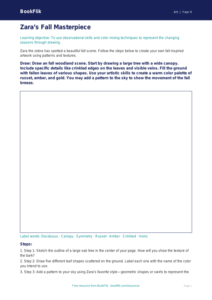 Free Autumn Art Drawing Sheet for Grade 3 Students | BookFlik