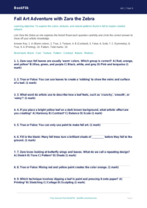 Free Autumn Art Quiz for Grade 3 | BookFlik