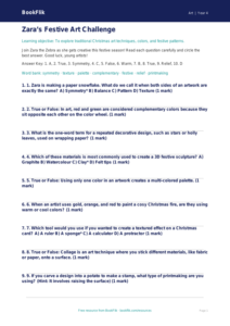 Free Christmas Art Quiz for Grade 3 Students | US Common Core