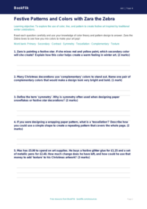 Free Christmas Art Worksheet for Grade 3 | US Common Core