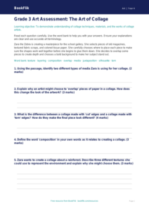 Free Collage Assessment | Grade 3 | Art | BookFlik
