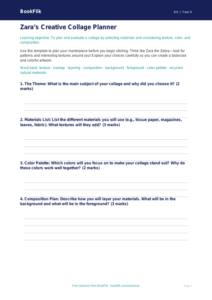 Free Collage Template | Grade 3 | Art | BookFlik