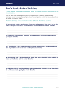 Free Halloween Art Activity Sheet | Grade 3 | Art | BookFlik