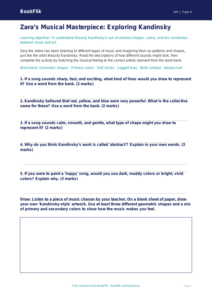 Art kandinsky activity sheet grade 3 core