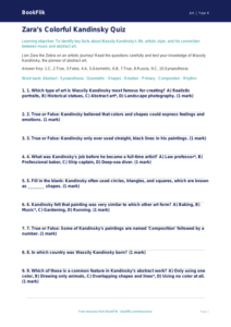 Free Kandinsky Quiz | Grade 3 | Art | BookFlik