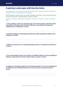 Free Landscapes Worksheet | Grade 3 | Art | BookFlik
