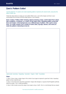Free Pattern Drawing Sheet | Grade 3 | Art | BookFlik