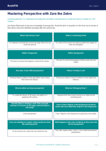 Free Perspective Flashcards | Grade 3 | Art | BookFlik