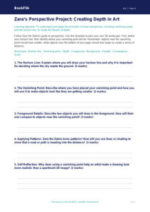 Free Perspective Template | Grade 3 | Art | BookFlik