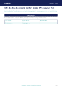Free Coding Word Mat for Grade 3 Students | BookFlik