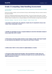 Free Data Handling Assessment | Grade 3 | Computing | BookFlik