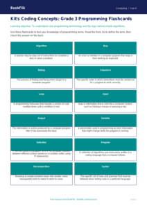 Free Programming Flashcards for Grade 3 Students | BookFlik