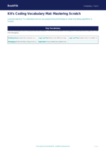 Free Scratch Word Mat | Grade 3 | Computing | BookFlik