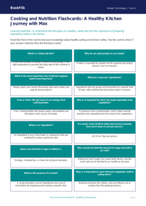 Free Cooking Nutrition Flashcards for Grade 3 Design Technology | BookFlik