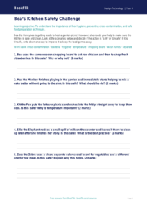 Free Food Hygiene Activity Sheet for Grade 3 | Design Technology | BookFlik
