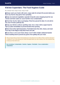 Free Food Safety Poster | Grade 3 | Design Technology | BookFlik