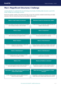Free Structures Flashcards | Grade 3 | Design Technology | BookFlik